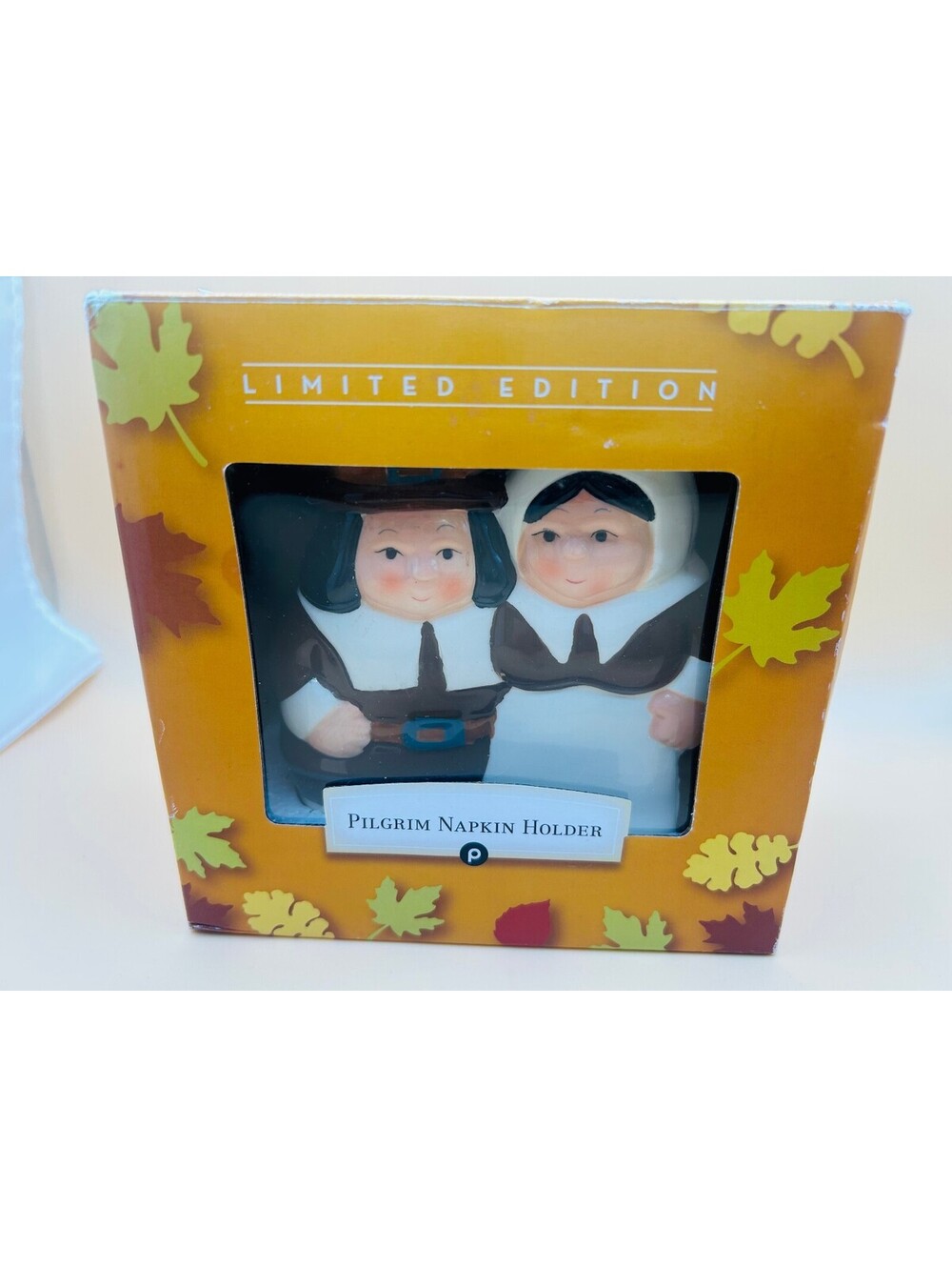 Thanksgiving Pilgrim Napkin Holder, Publix 2016 Ceramic Fall Table Decor